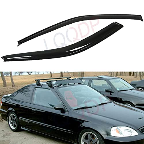 2pcs Window Visors Rain Guards for 1996-2000 Civic - Product Imagery