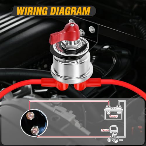 Nilight Battery Disconnect Switch 300A 12-48V - Product Imagery