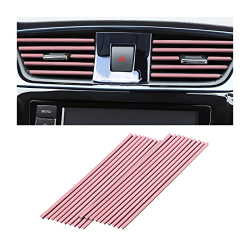 8sanlione 20PCS Waterproof Bendable Car Air Vent Trim Strips, - Product Imagery
