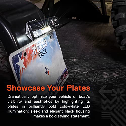 TRUE MODS Black LED Trailer License Plate Light, Surface Mount - Product Imagery