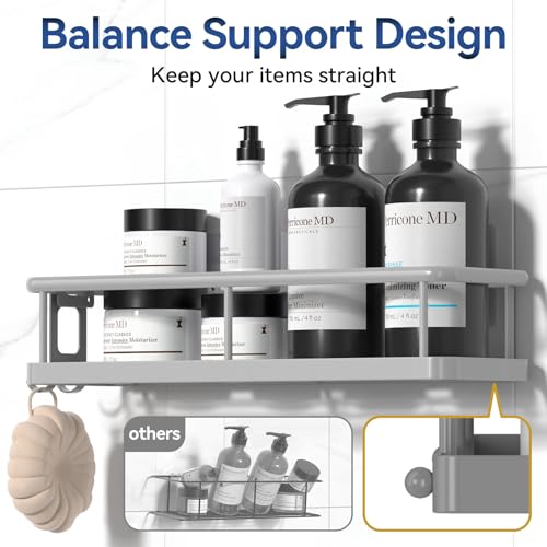 YASONIC Shower Caddy Adhesive, Rustproof Shower Organizer, Large - Product Imagery