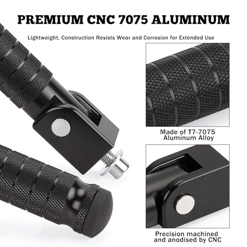 XINGWU M8 Motorcycle Foot Pegs 90 Degree Foldable Bike Pegs CNC - Product Imagery