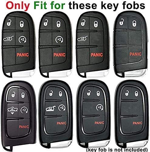 Compatible With Jeep Key Fob Cover With Leather Keychain Soft - Product Imagery