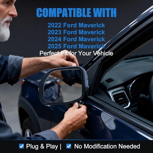 Driver Left Side Heated Mirror Glass Replacement Compatible with - Product Imagery