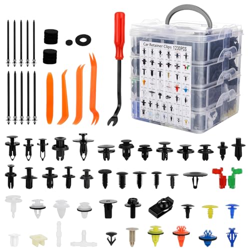 1365Pcs Car Push Retainer Clips Body Clips Plastic Fasteners Kit - Product Imagery