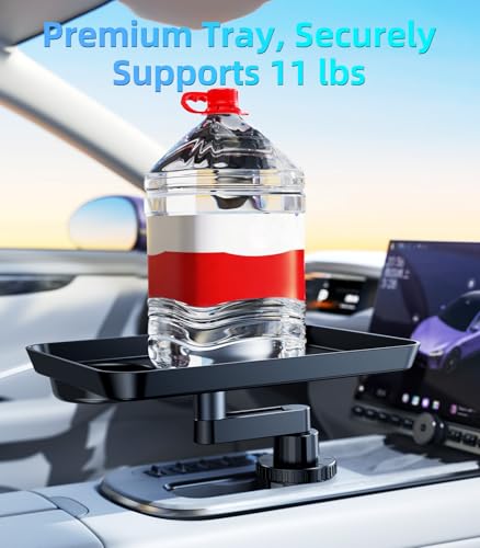 Car Cup Holder Tray, Car Food Tray Table for Car Eating Lunch, - Product Imagery