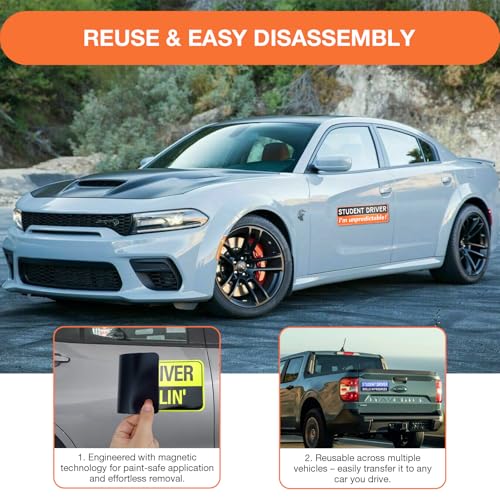 3PCS Student Driver Magnet for Car - Removable Student Driver - Product Imagery