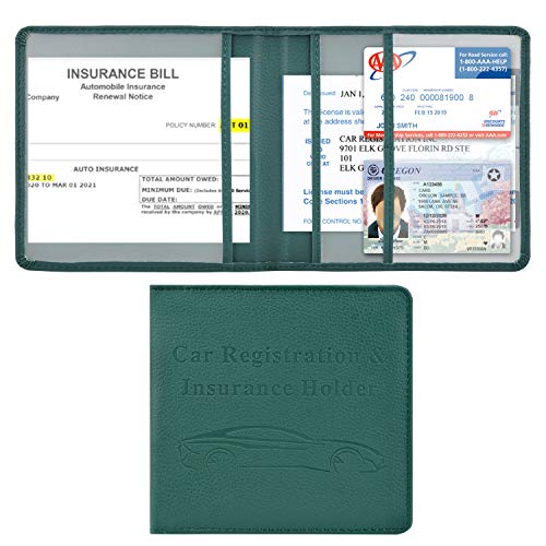 Car Registration and Insurance Holder, Glove Box Organizer, Dark - Product Imagery