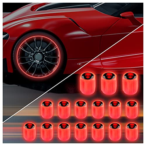 16PCS Fluorescent Tire Valve Stem Caps,Luminous Auto Wheel Air - Product Imagery