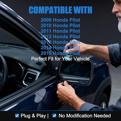 Passenger Side Mirror Glass Replacement for 2009-2015 Honda - Product Imagery