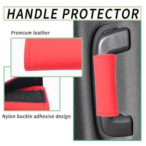2PCS Leather Inside Car Door Handle Protector,Colorful Car - Product Imagery
