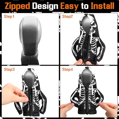 Wonderjune Halloween Car Gear Shift Hoodie Cover - Product Imagery