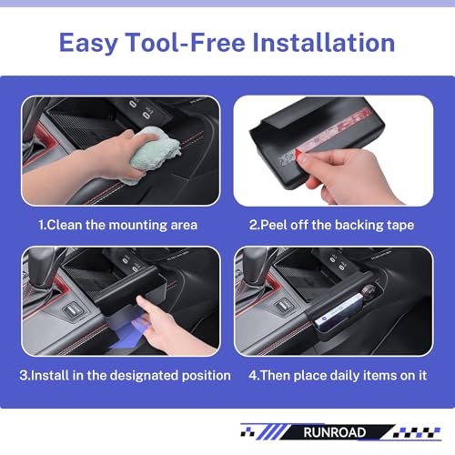 RUNROAD Center Console Storage Box For 2025 2026 Nissan Kicks - Product Imagery
