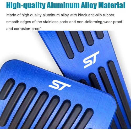 LEXLEY 2PCS Anti-Slip Aluminum Brake Gas Pedal Pads,Auto No - Product Imagery