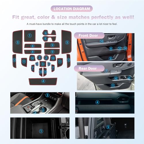 LUWU Center Console Liners Mats Compatible with 2026 Honda - Product Imagery