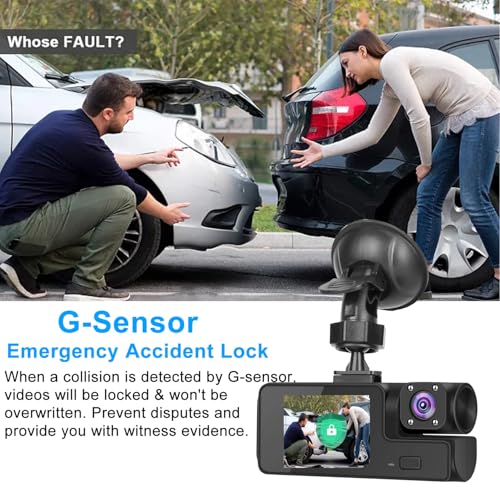 1080P Dual Dash Camera for Car Front and Inside Dashcam Car - Product Imagery