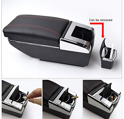 Leather Car Center Console Armrest Box Compatible with Honda - Product Imagery