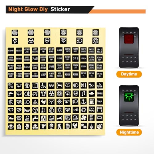Nilight 6 Gang Rocker Switch Panel SPST On Off 5PIN Electrical - Product Imagery