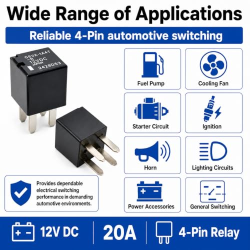 Relay G8VA-1A4T-R (Pack of 4), G8VA1A4TR 4 Pins 12V DC 20A SPST - Product Imagery