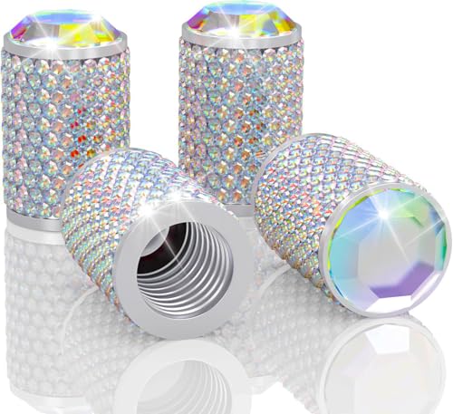 4Pcs Car Tire Valve Stem Caps Colorful Bling Car Accessories - Product Imagery