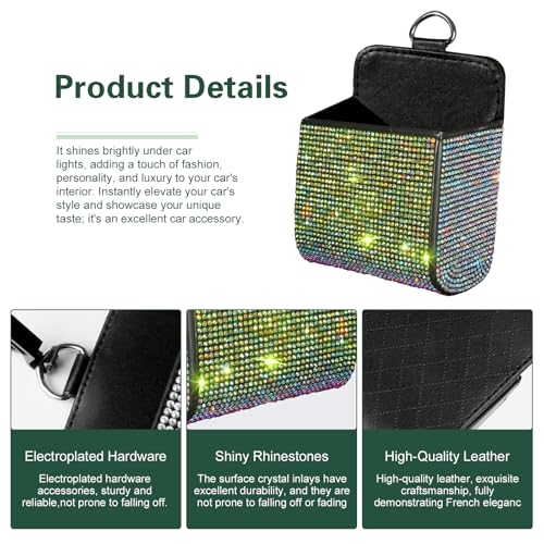 Bling Car Air Vent Storage Organizer, Car Rhinestone Air Vent - Product Imagery
