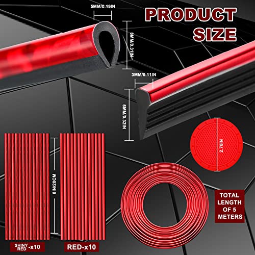 Frienda 25 Pack Universal Car Vent Trim Strips and Cup Mats Set, - Product Imagery