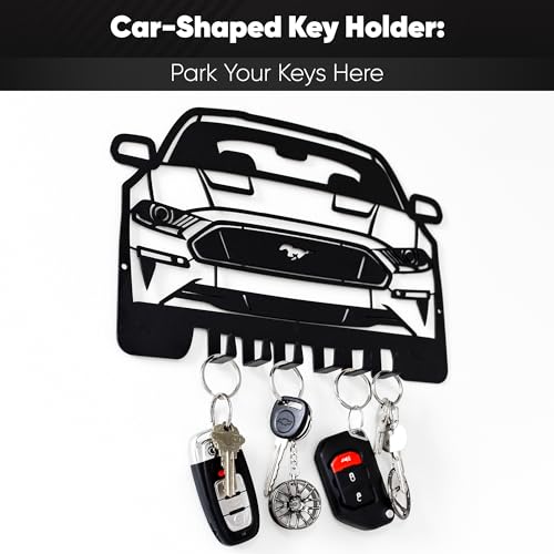MOOH Metal Automotive Key Holder with 6 Hooks - Unique Wall - Product Imagery