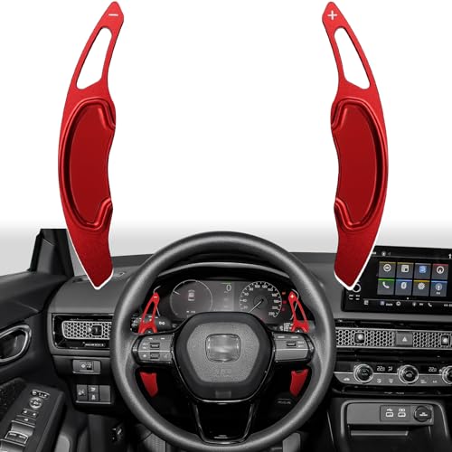 Thenice Paddle Shifters Extension for Honda Civic 2022-2026 -Red - Product Imagery