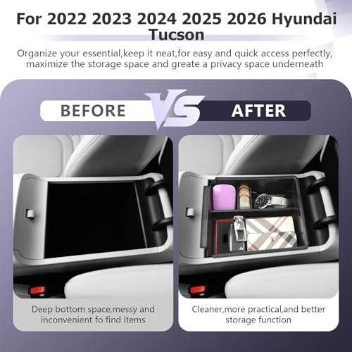 LUWU 2025 2026 Hynudai Tucson Center Console Organizer 2022-2026 - Product Imagery