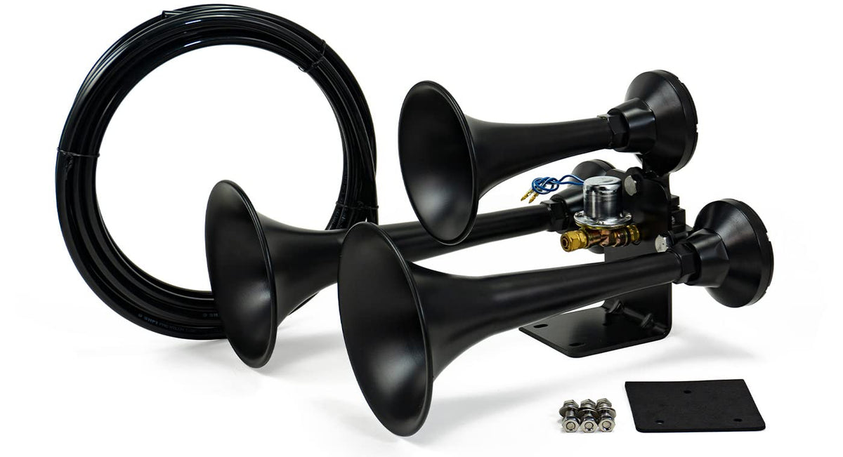 HornBlasters Outlaw Black 12/24 Volt Train Horn Only - 3 - Product Imagery
