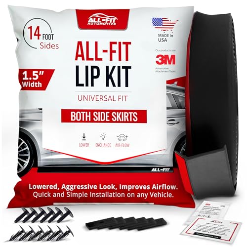 All-Fit Automotive Lip Kit for Side Skirts (1.5” W x 14’ L, - Product Imagery
