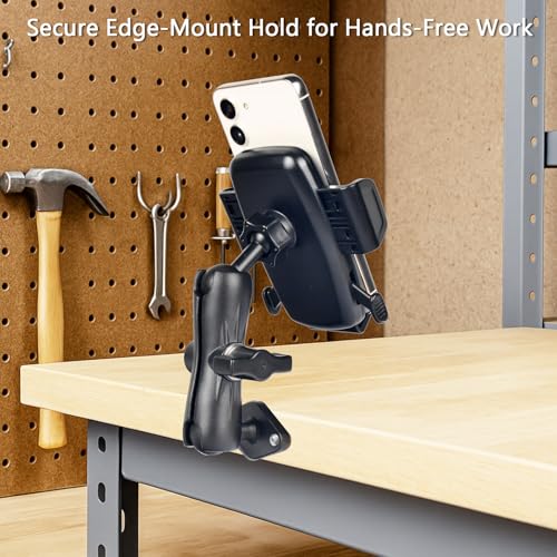 VAUBORTTI 1" Ball Phone Mount – Aluminum Alloy Arm & Base, - Product Imagery