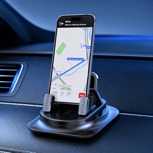 360° Rotatable Dashboard Car Phone Holder Black for Cell Phone - Product Imagery