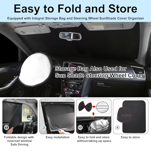 8PCS Windshield Sun Shade Custom Fit for 2024 2025 2026 Toyota - Product Imagery