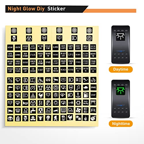 Nilight-90111F 6 Gang Aluminum Rocker Switch Panel Toggle Dash 5 - Product Imagery