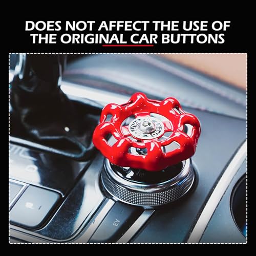 Metal Car Rotary Knob Decor, One Button Start Shift Knob Cover - Product Imagery