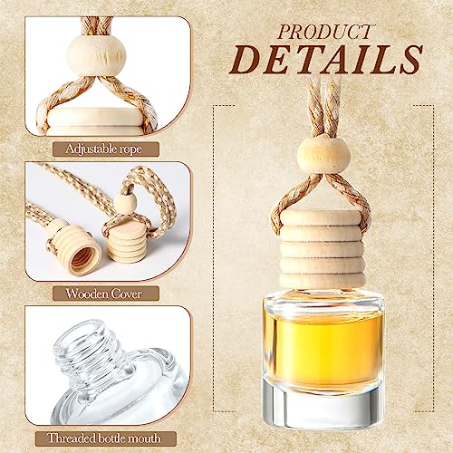 BBTO 200 Pcs Hanging Car Diffuser Freshener Bottles Bulk,Cylinder - Product Imagery