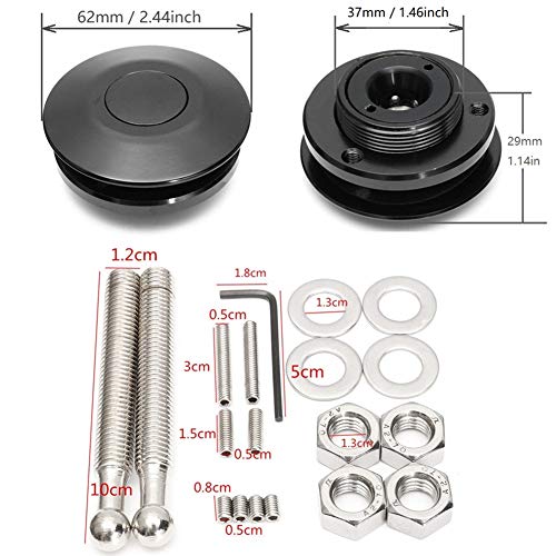 STETION Quick Latch Hood Pins Universal 2 Pack 2.44" Diameter - Product Imagery