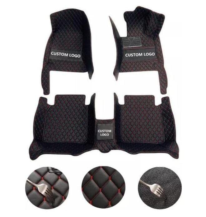 SARAHS Customized car Floor mats (Black Blue 2) - Product Imagery