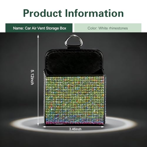 Bling Car Air Vent Storage Organizer, Car Rhinestone Air Vent - Product Imagery