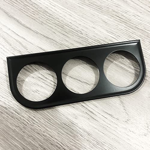 Black 3 Hole Triple Gauge Mounting Bracket Pod Holder Fits Any - Product Imagery