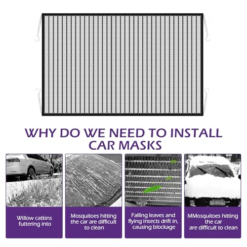 2 PCS Car Grille Protection Net, High-density Dustproof Front - Product Imagery