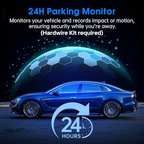 Dash Cam 2.5K Front Rear 64GB WiFi GPS 160° Night Vision - Product Imagery