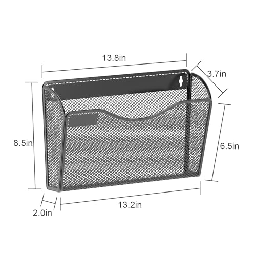 samstar 6 Pack Mesh Wall Mounted File Holder Metal Wall File - Product Imagery