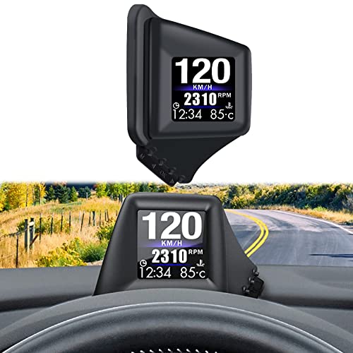 Car HUD Head Up Display, OBD2 HUD Display with OBDII GPS Dual - Product Imagery
