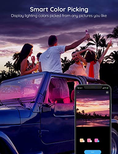 Govee Car LED Lights, RGB Smart Car Interior Lights, App Control - Product Imagery