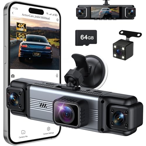 4 Channel 360° Dash Cam Front and Rear Inside Left & Right, Free - Product Imagery