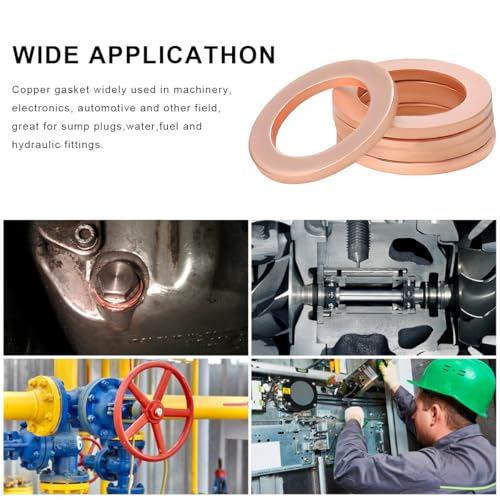 20 PCS Oil Drain Plug Gasket, 14mm Copper Crush Washer Coolant - Product Imagery