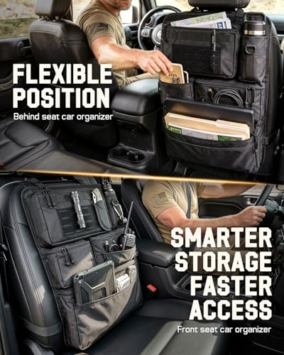 All in One Car Seat Back Organizer Fit Most Cars SUV Trucks Jeeps - Product Imagery