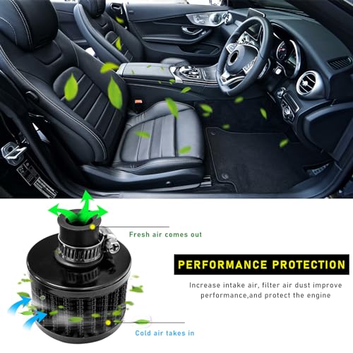 12mm Mini Air Filter, Universal Motor Cold Air Intake Filter - Product Imagery